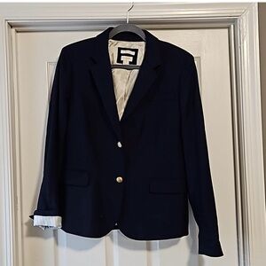 J. Crew Navy Blazer with Gold Buttons